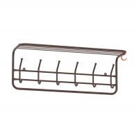 Вешалка настенная ЗМИ ВСП7 с полкой, коричневый