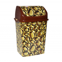 Ведро для мусора Золото 8 л, бежевый/темно-коричневый