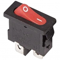 Выключатель клавишный красный Mini 6А 250В, Rexant (36-2051)