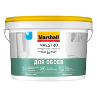 Краска Marshall Maestro Для обоев глубокоматовая белая, база BW (9,0 л)