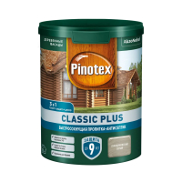 Пропитка Pinotex Classic Plus на гибридной основе полуматовая, скандинавский серый (0,9 л)