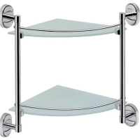 Полка угловая стекло 2-ярусная Р2907-2,Potato