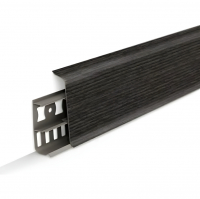  Плинтус Идеал Деконика с кабель-каналом 70 мм, Каштан серый (2,2 м)
