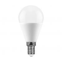 Лампа светодиодная 13Вт E14 6400K G45, Feron LB-950