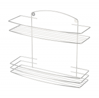 Полка для ванной Рыжий кот Lecco 2-х ярусная, хром