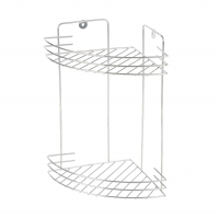 Полка для ванной Рыжий Кот Vento 2-х ярусная угловая, хром