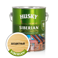 Суперлазурь для дерева Husky Siberian, Бесцветная (2,7 л)