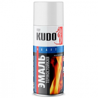 Эмаль аэрозольная KU-5003 термостойкая белая, Kudo (520 мл)