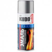Эмаль аэрозольная KU-5001 термостойкая серебристая, Kudo (520 мл)