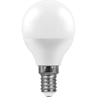 Лампа светодиодная  9Вт E14 6400K G45, Feron LB-550