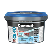 Затирка  Ceresit CE40 водоотталкивающая противогрибковая, антрацит №13 (2 кг)