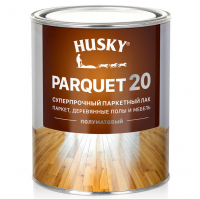 Лак паркетный полуматовый, Husky Parquet 20 (0,9 л)