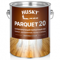 Лак паркетный полуматовый, Husky Parquet 20 (2,7 л)