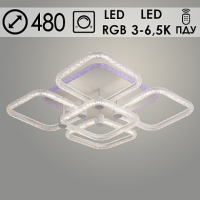 Светильник светодиодный Росток LK3602/4-1 WT 134Вт 3000-6500K, белый с ПДУ