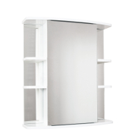 Шкаф - зеркало Лира 550, белый (700х550х185)