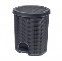 Контейнер для мусора ElfPlast Elegance 18 л с педалью, графитовый