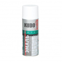 Эмаль аэрозольная алкидная KUDO, белая матовая (520 мл)