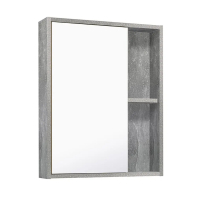 Шкаф - зеркало Эко-52 Серый бетон