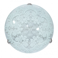 Светильник Вологда d300, белый/глянец/хром