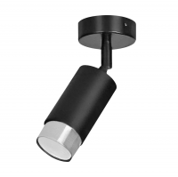 Спот Росток 964/1 BK+CR, черный/хром
