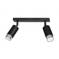 Спот Росток 964/2 BK+CR, черный/хром