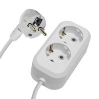 Удлинитель Stekker Home 2 гнезда 3 м с заземлением, белый (У10-001)