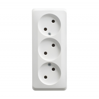 Розетка Schneider Electric Этюд 3-местная б/з открытой установки, белый (SCPA16-009B)