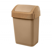 Контейнер для мусора Spin&Clean Wood 12 л с крышкой-маятником