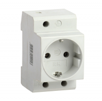 Розетка на DIN-рейку IEK с заземлением