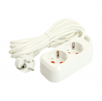 Удлинитель Stekker Home 2 гнезда 5 м с заземлением, белый (У10-001)