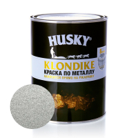 Краска по металлу HUSKY-KLONDIKE глянцевая RAL 9023 серебро 0,9 л