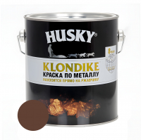 Краска по металлу Husky Klondike глянцевая RAL 8017, коричневая 2,5 л