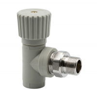 Вентиль для радиатора Tebo угловой Ø20х1/2", серый