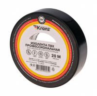 Изолента Kranz ПВХ 19 мм х 20 м, черная