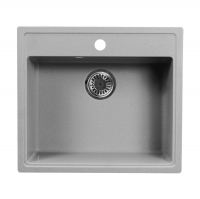 Мойка каменная SimGran S-13 565х505 мм, серый