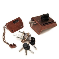 Замок накладной ЗНД-1А-К  г. Рязань (86600),с цепочкой,левый 