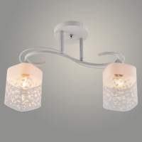 Люстра 2 плафона XA1520B/2 WH+CR белый/хром