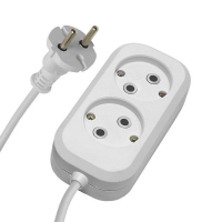Удлинитель Stekker Home 2 гнезда 5 м без заземления, белый (У10-428)