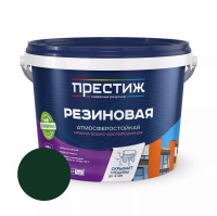 Краска Престиж резиновая водно-дисперсионная матовая, зеленая 2,4 кг