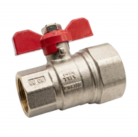 Кран шаровой переходной 1/2" х 3/4" гайка/гайка