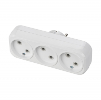 Разветвитель TDM 3 гнезда б/з 6А плоский (SQ1806-0027)