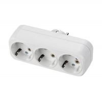 Разветвитель TDM 3 гнезда с/з 16А плоский (SQ1806-0033)