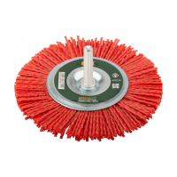 Корщетка для дрели FIT 100 мм, тип "колесо", нейлоновая (38610)