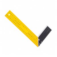 Угольник столярный Ремоколор 250 мм металлический с линейкой (15-3-250)