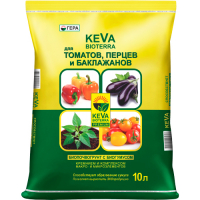 Почвогрунт Гера Keva Bioterra Томаты, перцы 10л