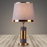 Светильник настольный Росток А19876 FGD+GR  золото/серый абажур,DIY22