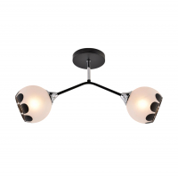 Люстра Росток XA1535В/2 ВК+CR 2х60Вт Е27, черный/хром