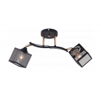 Люстра Росток XA1748В/2 BK+FGD 2х60Вт Е27, черный/золото