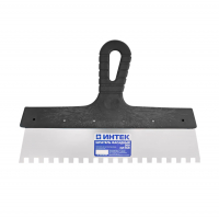 Шпатель фасадный Интек зубчатый 300 мм нержавеющий, зубец 8х8 мм (10103-300-008)