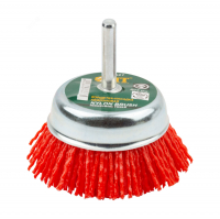 Корщетка для дрели FIT  75 мм, тип "чаша", нейлоновая (38627)